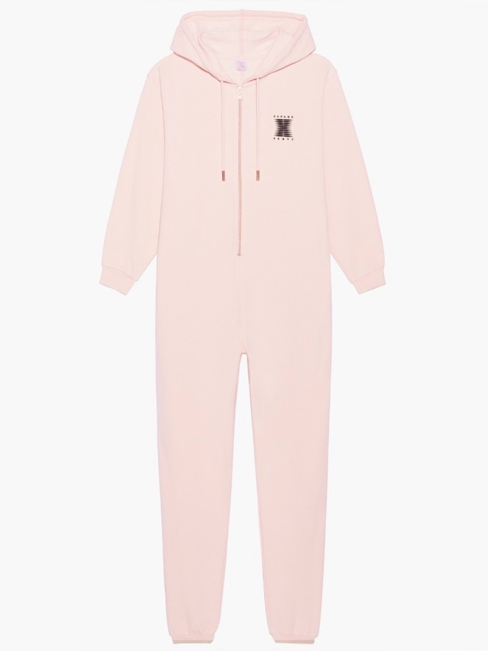 Savage X Fenty Light Pink Hooded Zip-Up Romper